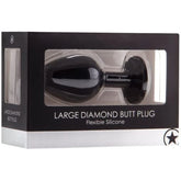 Ouch! Large Diamond Butt Plug Black Butt Plugs